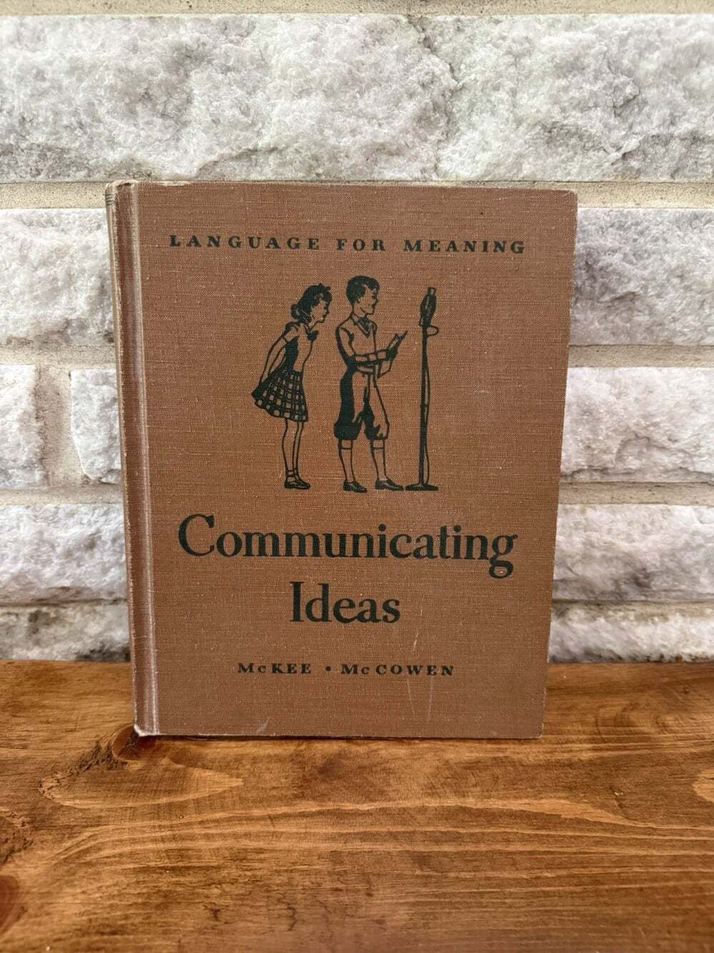 Vintage English Language Book COMMUNICATING IDEAS Middle One Room School 1945